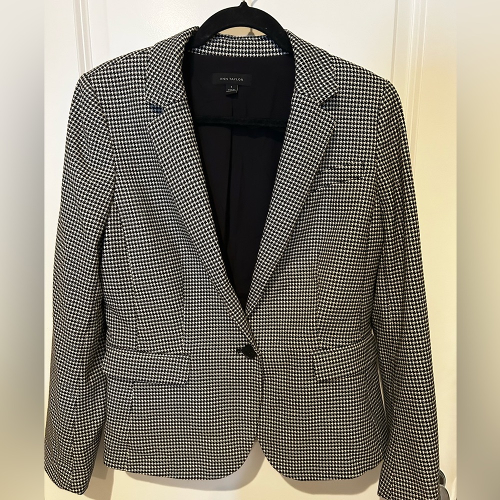 Ann Taylor Herringbone blazer. Wore when climbing corporate ladder. 😉